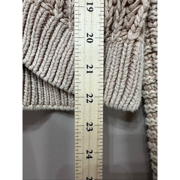 NWOT Free People Chunky Cable Knit Sweatheart Sweater Women's XS - Picture 9 of 10